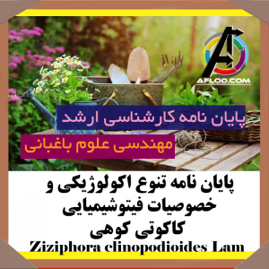 پایان نامه تنوع اکولوژیکی و خصوصيات فيتوشيميايي کاکوتي کوهی(Ziziphora clinopodioides Lam) (کارشناسی ارشد)